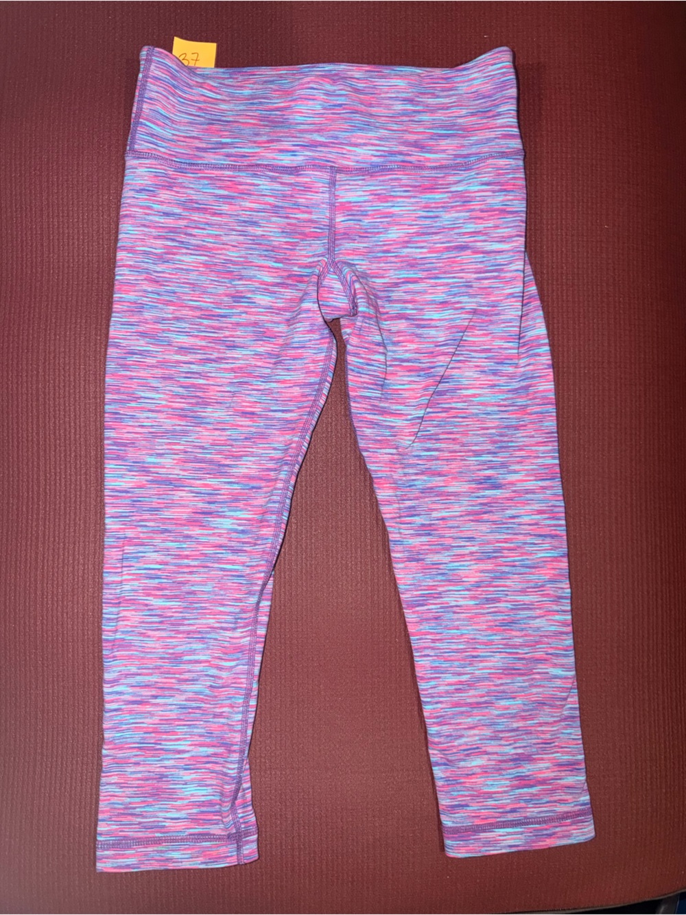lululemon athletica Pink and Blue Space-Dye Leggings